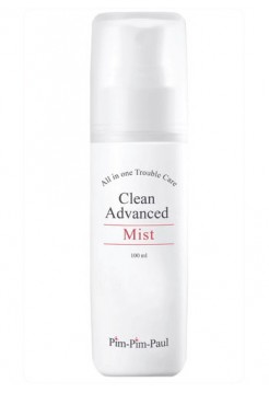 Спрей увлажняющий для жирной кожи (тоник) - Clean Advanced Mist, PIM-PIM-PAUL, 100 мл - Эффект применения - АНТИ-АКНЕ / ПРОТИВОВОСПАЛИТЕЛЬНЫЙ / СЕБОРЕГУЛИРУЮЩИЙ ЭФФЕКТ / ТОНИЗИРОВАНИЕ / УВЛАЖНЕНИЕ